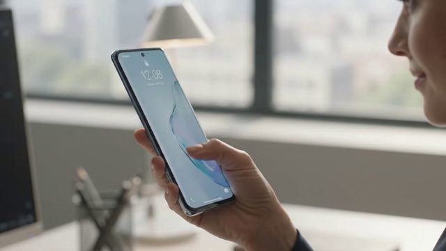 Riferimento: lo smartphone in mano, fronte